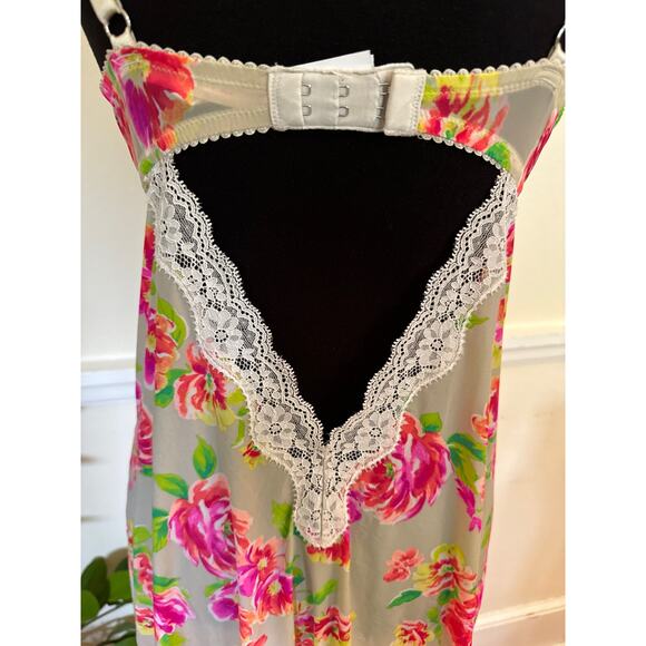 Victoria's Secret Floral Lace Built in Bra Slip Babydoll Teddy Slip Lingerie 36D - Picture 9 of 13